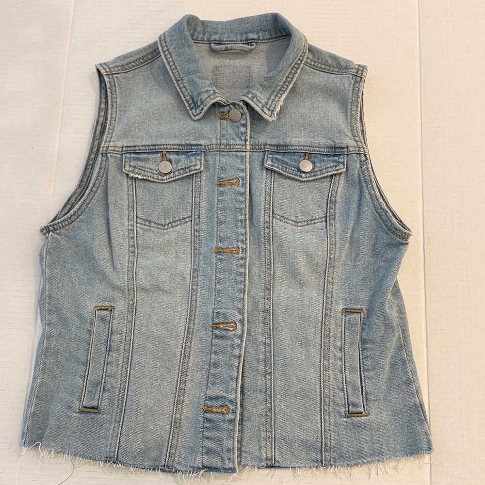 Reimagined Upcycled Denim Jacket VW Designer Inspired Back Patch Panel Sz M - Picture 4 of 4